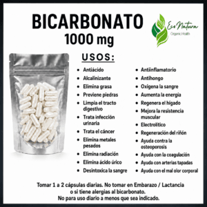Cápsulas de bicarbonato 1000 mg EcoNatura