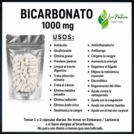 Cápsulas de bicarbonato 1000 mg EcoNatura