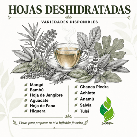 Hojas deshidratadas EcoNatura para té e infusiones