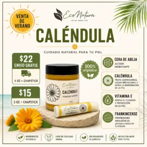 Promoción de ungüento de caléndula con Chapstick EcoNatura