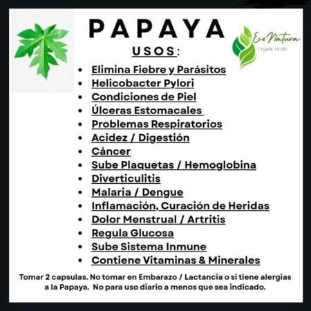 Cápsulas de papaya EcoNatura